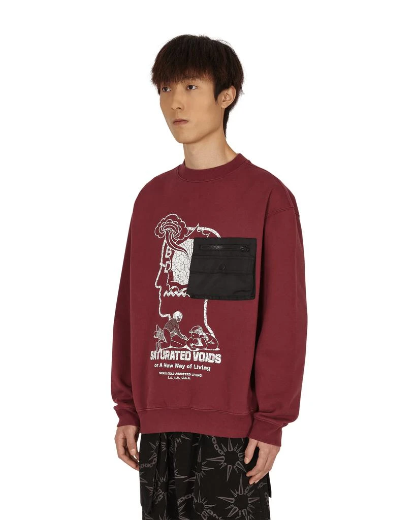 商品Brain Dead|Saturated Voids Crewneck Sweatshirt Red,价格¥545,第2张图片详细描述