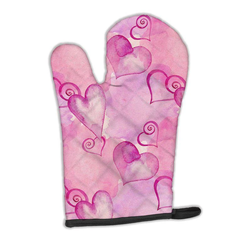 商品Caroline's Treasures|Watercolor Hot Pink Hearts Oven Mitt,价格¥154,第1张图片