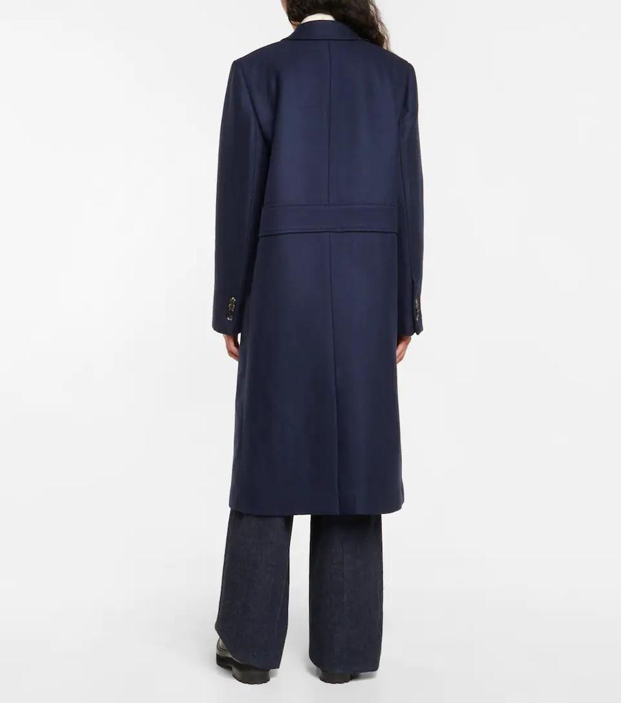 Double-breasted wool twill coat商品第3张图片规格展示