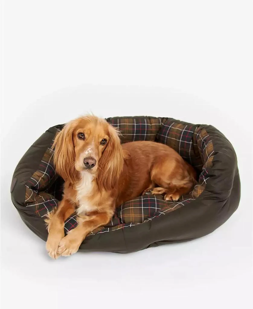 商品Barbour|Plaid Lined Waxed Cotton Slumber Pet Bed, Large,价格¥417,第2张图片详细描述