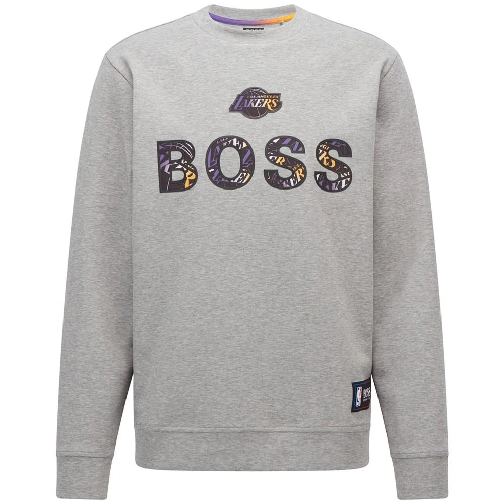 商品Hugo Boss|BOSS Men's NBA Los Angeles Lakers Relaxed-Fit Sweatshirt,价格¥1170,第3张图片详细描述
