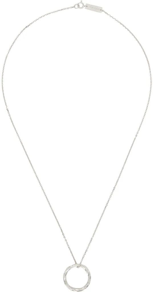 商品MAISON MARGIELA|Silver Twisted Pendant Necklace,价格¥2358,第1张图片