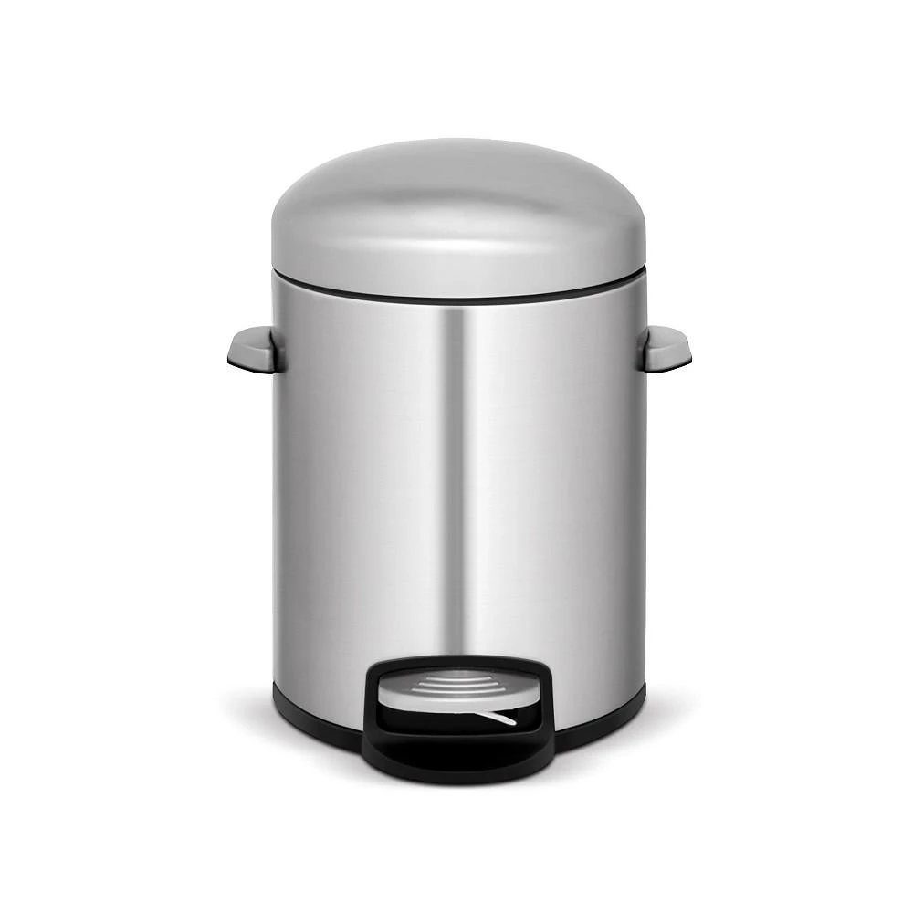 商品Mega Casa|8 Gal./30 Liter and 1.3 Gal./5 Liter Stainless Steel Step-on Trash Can Set for Kitchen and Bathroom,价格¥464,第3张图片详细描述