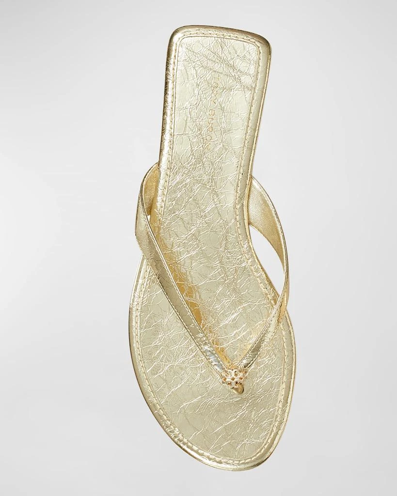 商品Tory Burch|Capri Metallic Flip Flop Sandals,价格¥1314,第3张图片详细描述