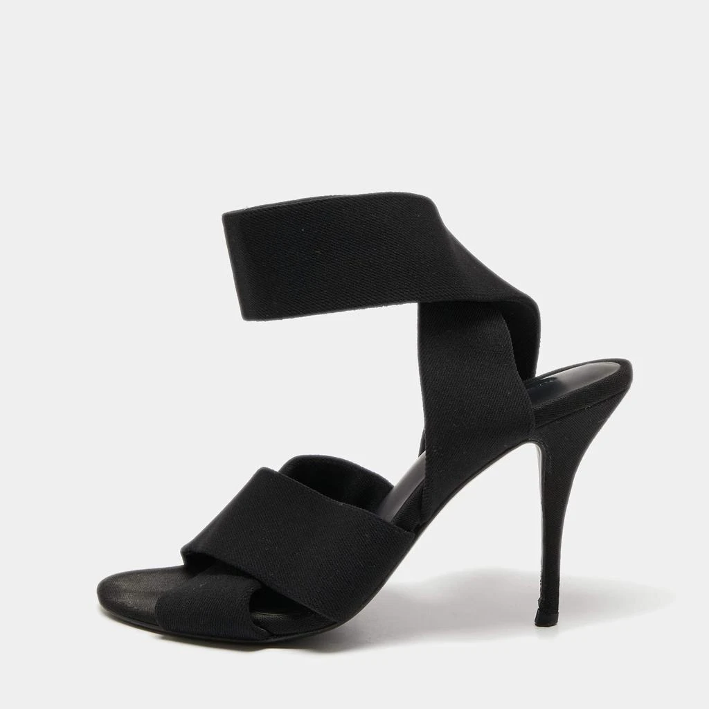 商品[二手商品] Alexander Wang|Alexander Wang Black Canvas Ankle Wrap Sandals Size 36,价格¥1018,第1张图片