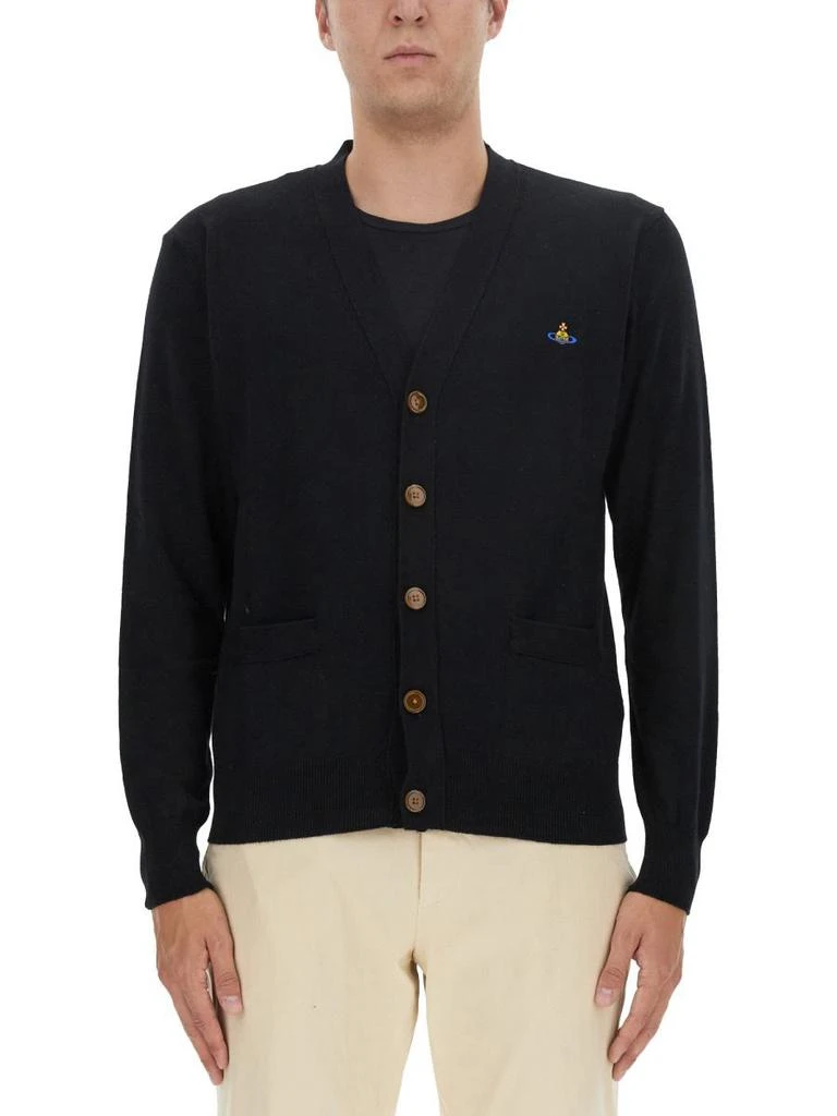 商品Vivienne Westwood|VIVIENNE WESTWOOD CARDIGAN WITH LOGO,价格¥2592,第3张图片详细描述