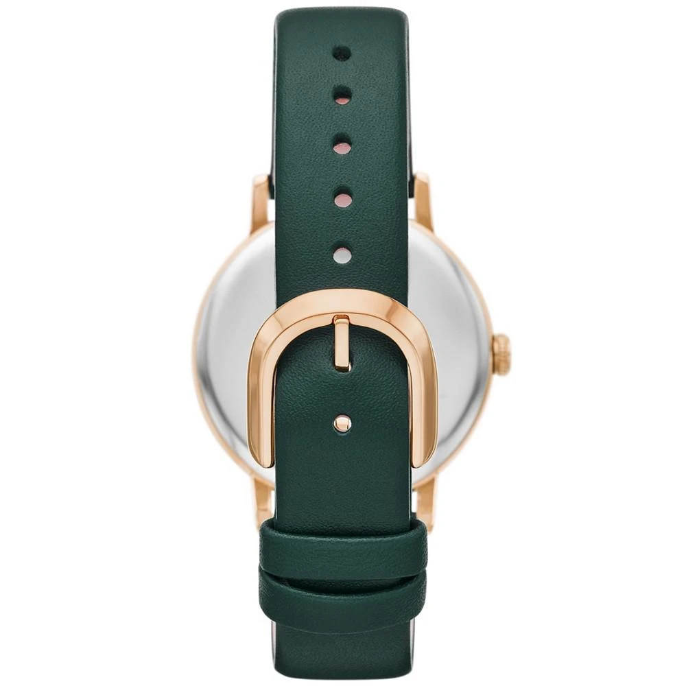 商品Kate Spade|Women's Metro Three-Hand Green Leather Strap Watch, 34mm,价格¥1492,第2张图片详细描述