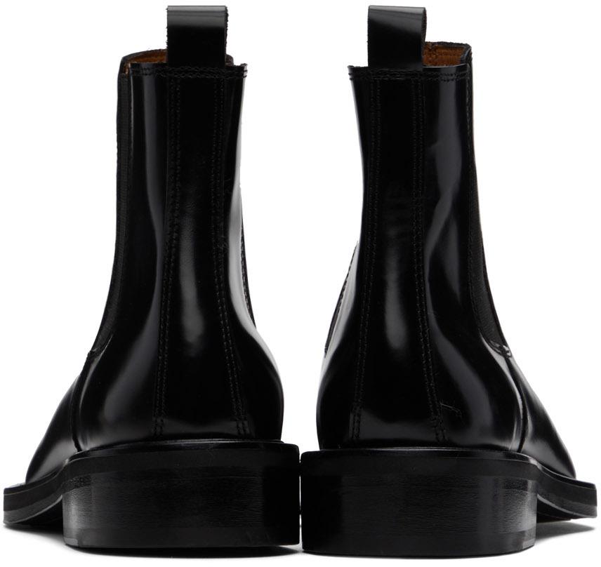 Black Leather Chelsea Boots商品第2张图片规格展示