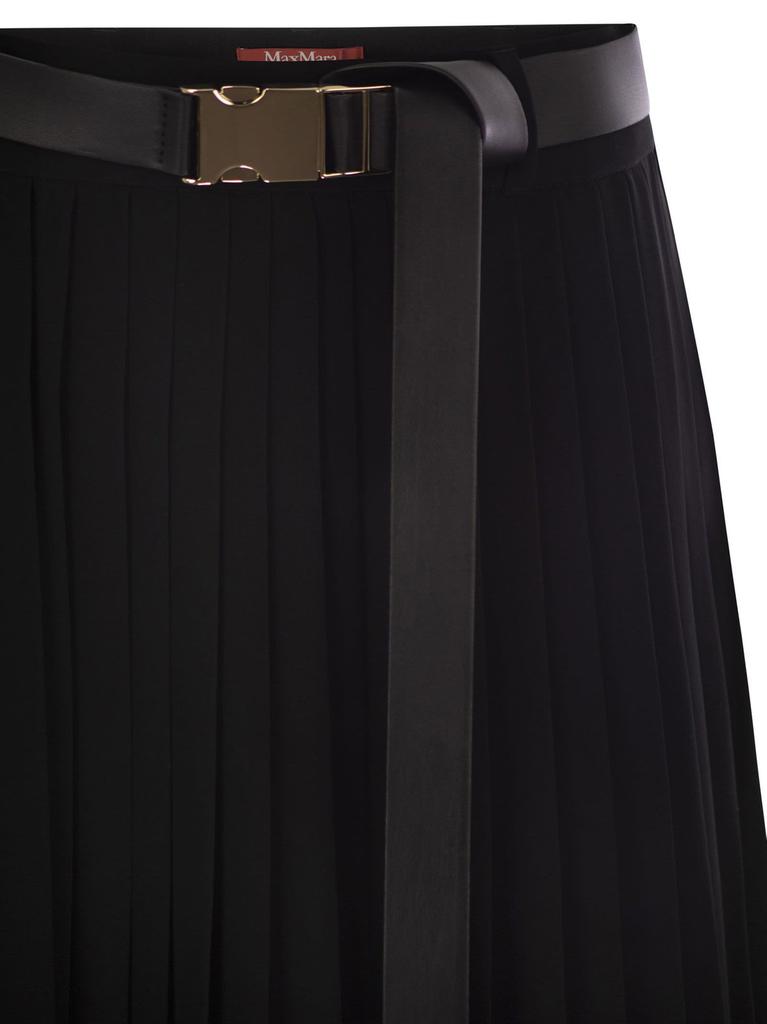 【送料&関税込】Max Mara Studio Savana Pleated Cady Skirt Max Mara Max Mara Studio Savana Belted Pleated Skirt