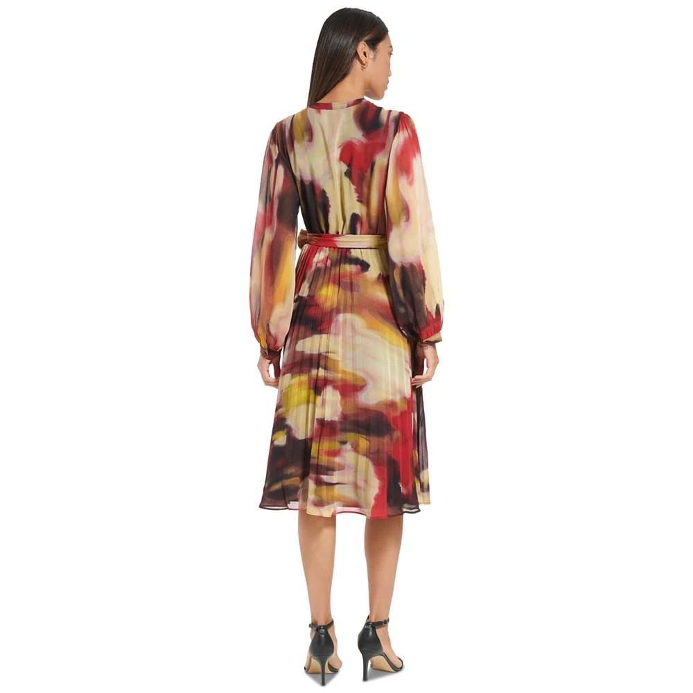 商品Calvin Klein|Women's Printed Chiffon Shirtdress,价格¥684,第2张图片详细描述