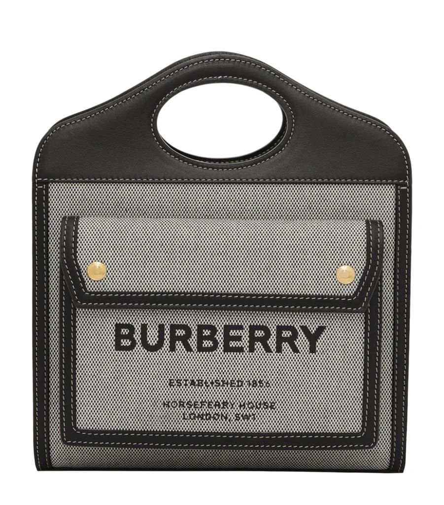 商品Burberry|Mini Horseferry Pocket Top-Handle Bag,价格¥10324,第1张图片