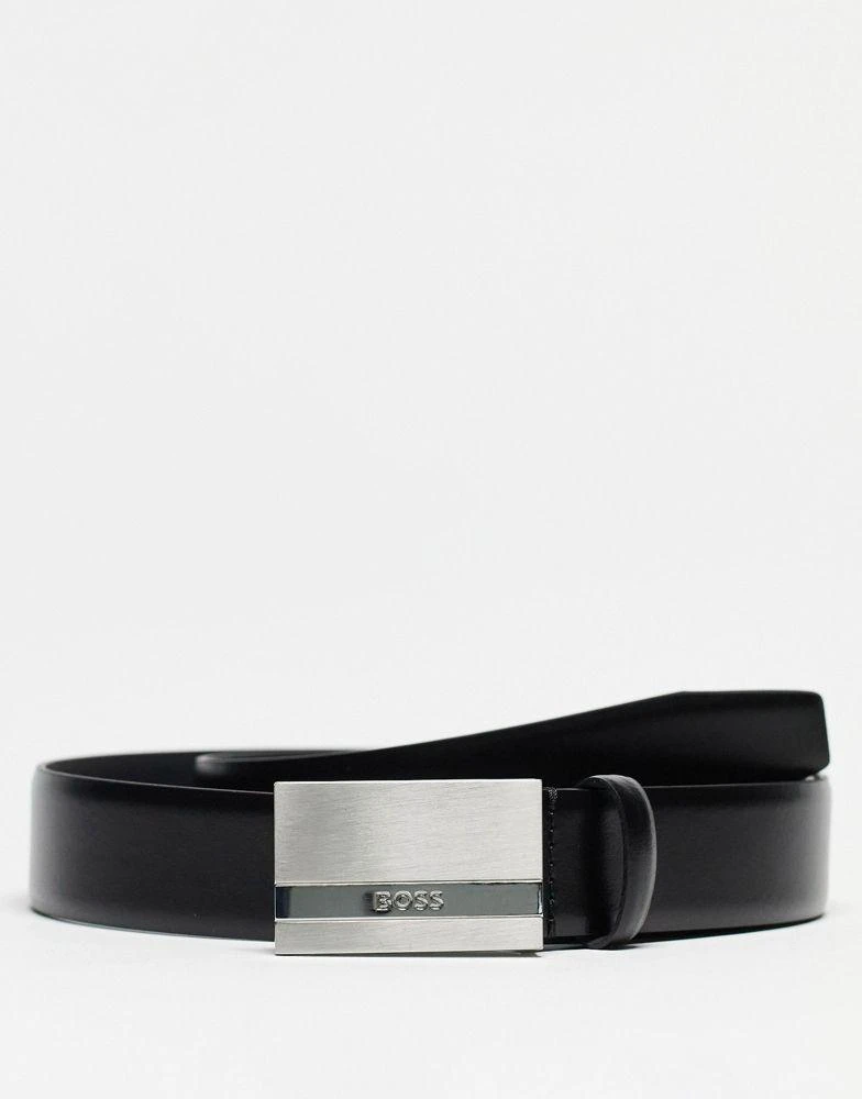 商品Hugo Boss|BOSS Black Baxton leather belt in black,价格¥1028,第1张图片