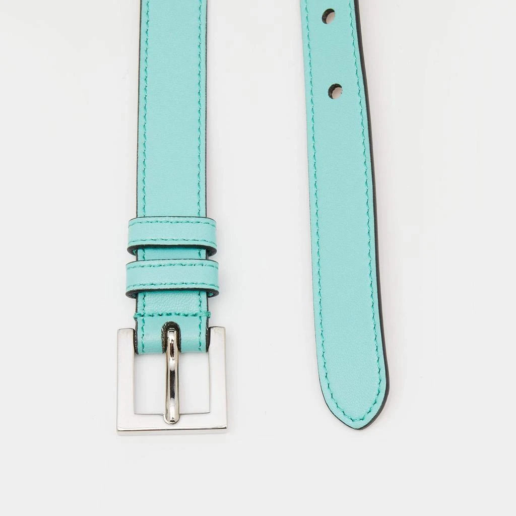 商品[二手商品] Fendi|Fendi Turquoise Blue Leather Buckle Belt 95 CM,价格¥944,第3张图片详细描述