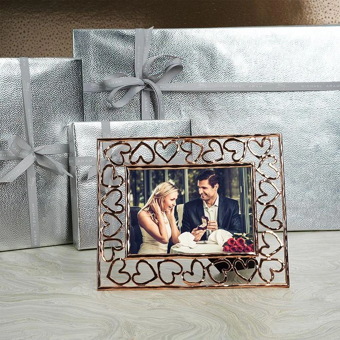 Heart Rose Gold Tone 5x7 Picture Frame 商品