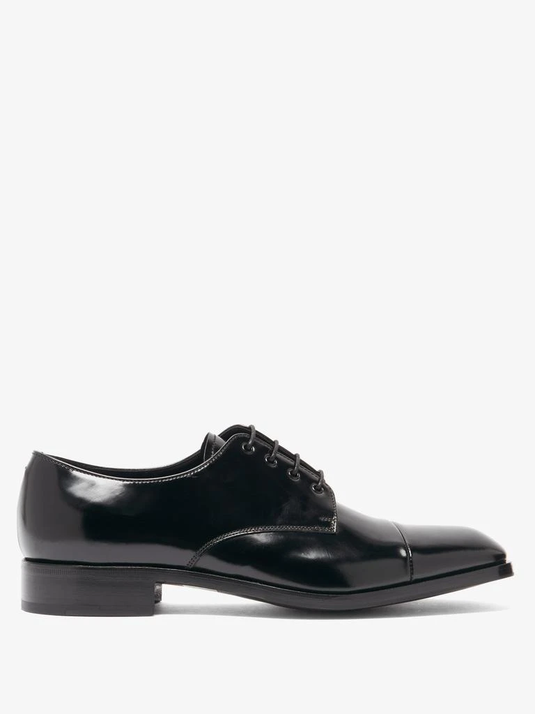 商品Prada|Spazzolato-leather Derby shoes,价格¥3098,第1张图片