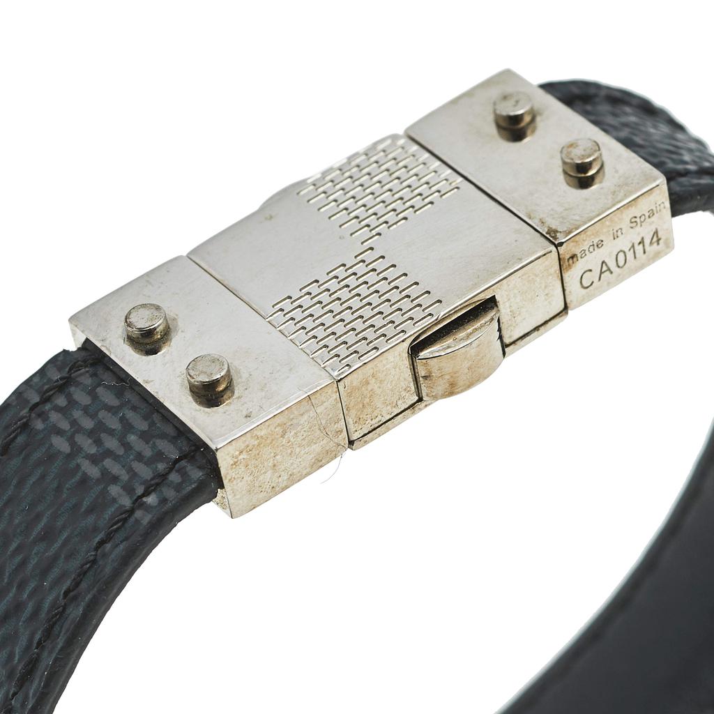 Louis Vuitton Check It Damier Graphite Leather Bracelet商品第3张图片规格展示