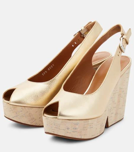 商品Clergerie|Dylan slingback wedge pumps,价格¥2782,第5张图片详细描述