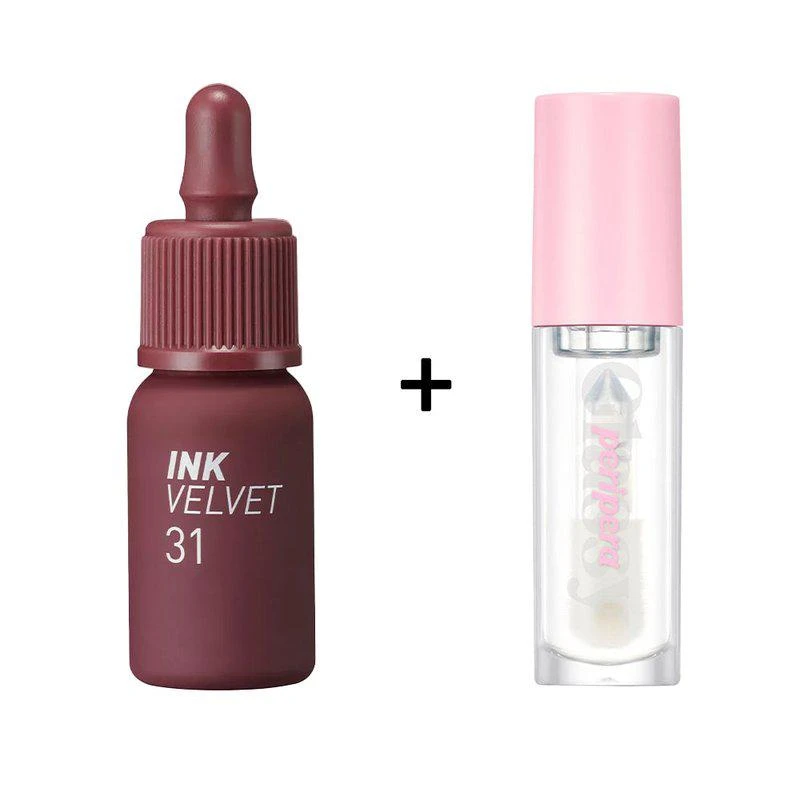 商品Peripera|Ink Velvet [#31] + Ink Glasting Lip Gloss [#1],价格¥151,第1张图片