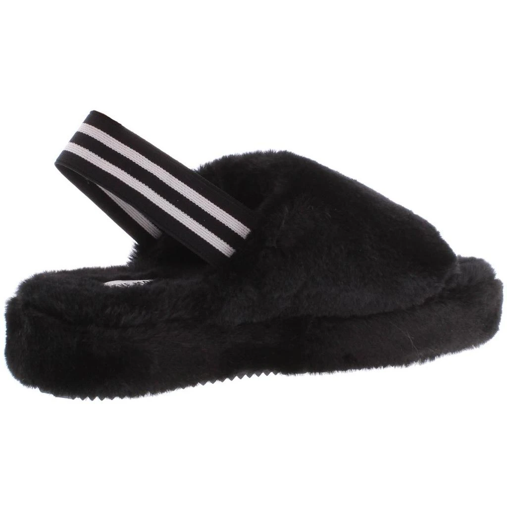 商品Steve Madden|Steve Madden Womens Fuzz Faux Fur Open Toe Slide Slippers,价格¥62,第2张图片详细描述