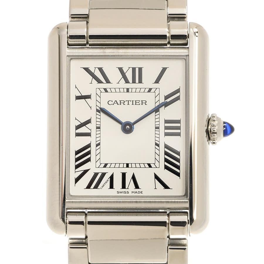 商品Cartier|Cartier Tank Quartz Silver Dial Mens Watch WSTA0052,价格¥20625,第1张图片