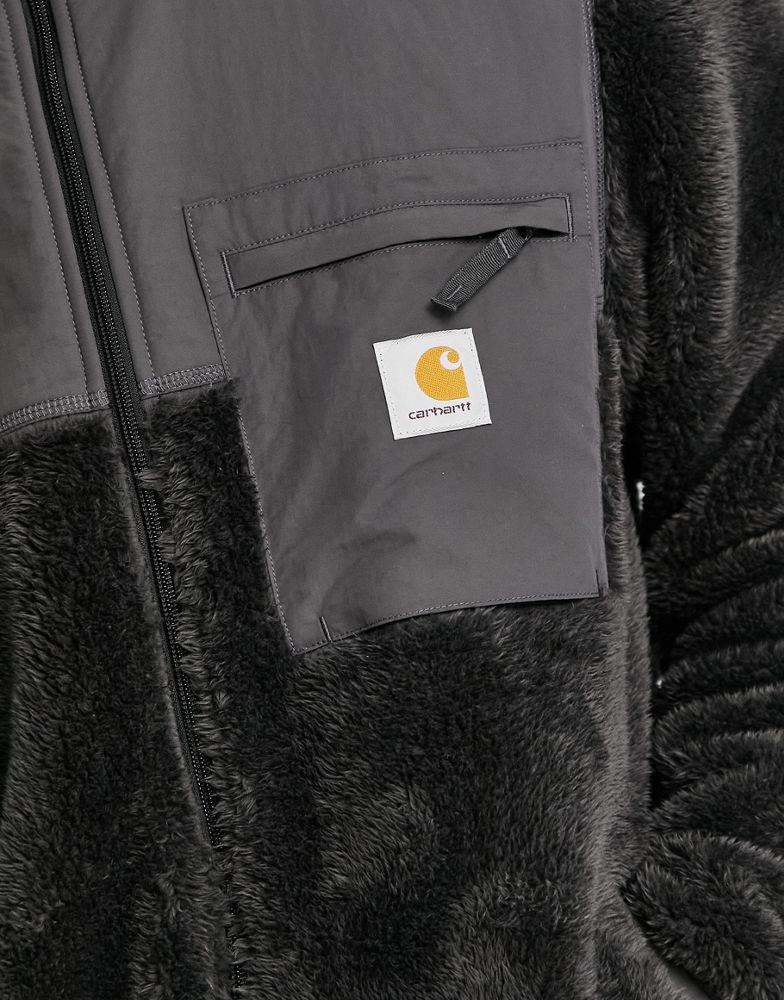 Carhartt WIP jackson pile half zip fleece sweat in black商品第2张图片规格展示