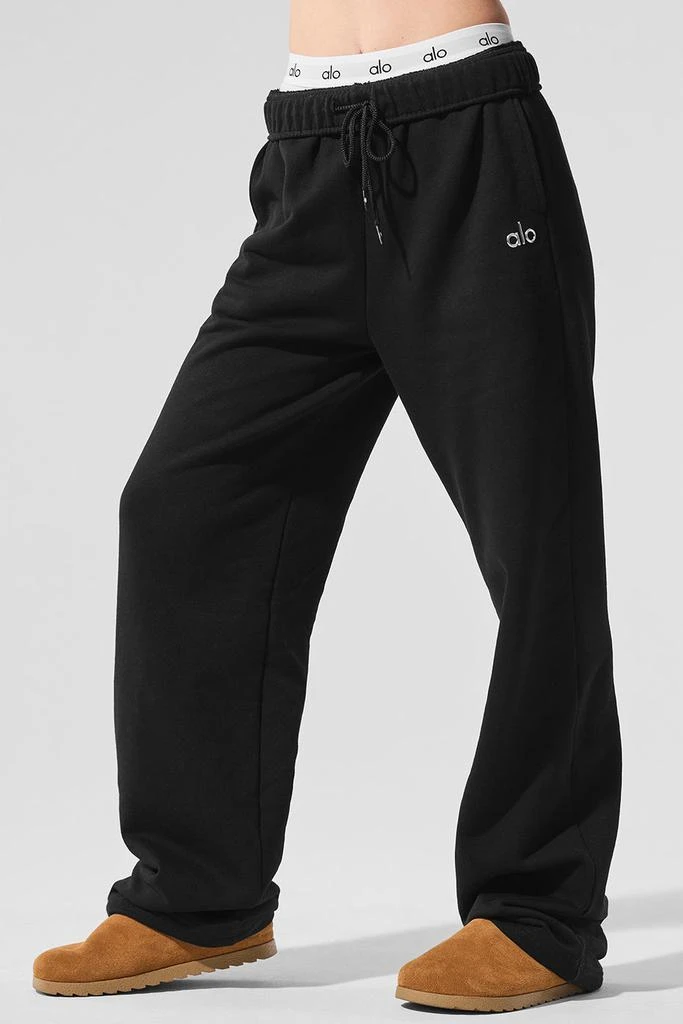 商品Alo|Accolade Straight Leg Sweatpant - Black,价格¥983,第3张图片详细描述