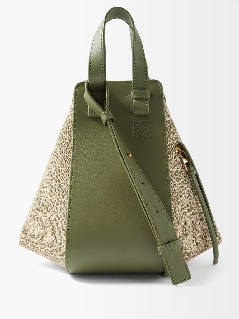 商品Loewe|Hammock small leather and canvas tote bag,价格¥16823,第1张图片