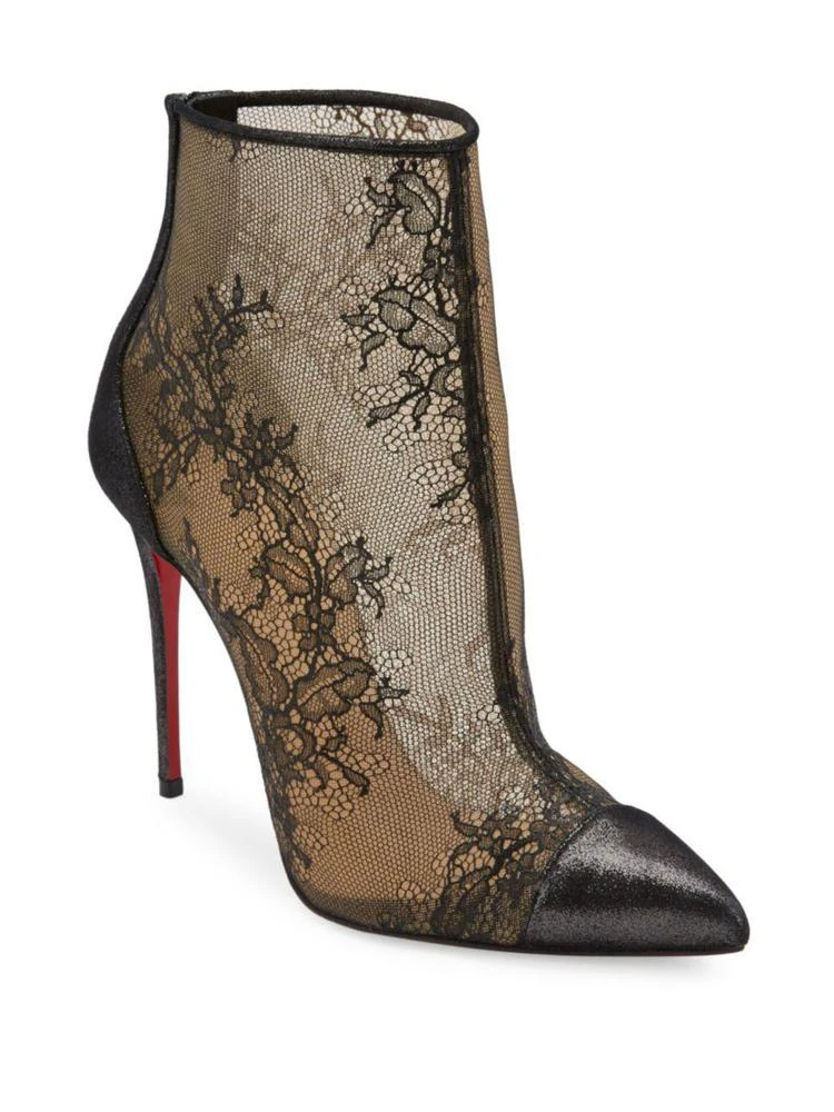 商品Christian Louboutin|Christian Louboutin - Gipsybootie Floral Lace Booties,价格¥8924,第1张图片