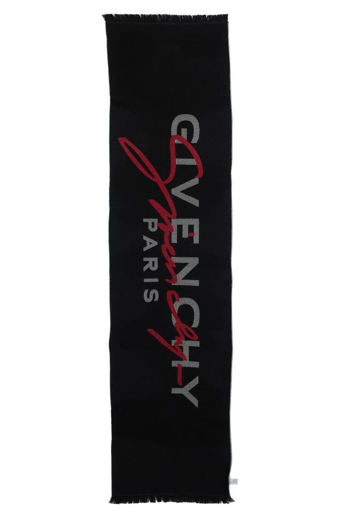 Paris Signature Logo Wool Scarf商品第2张图片规格展示