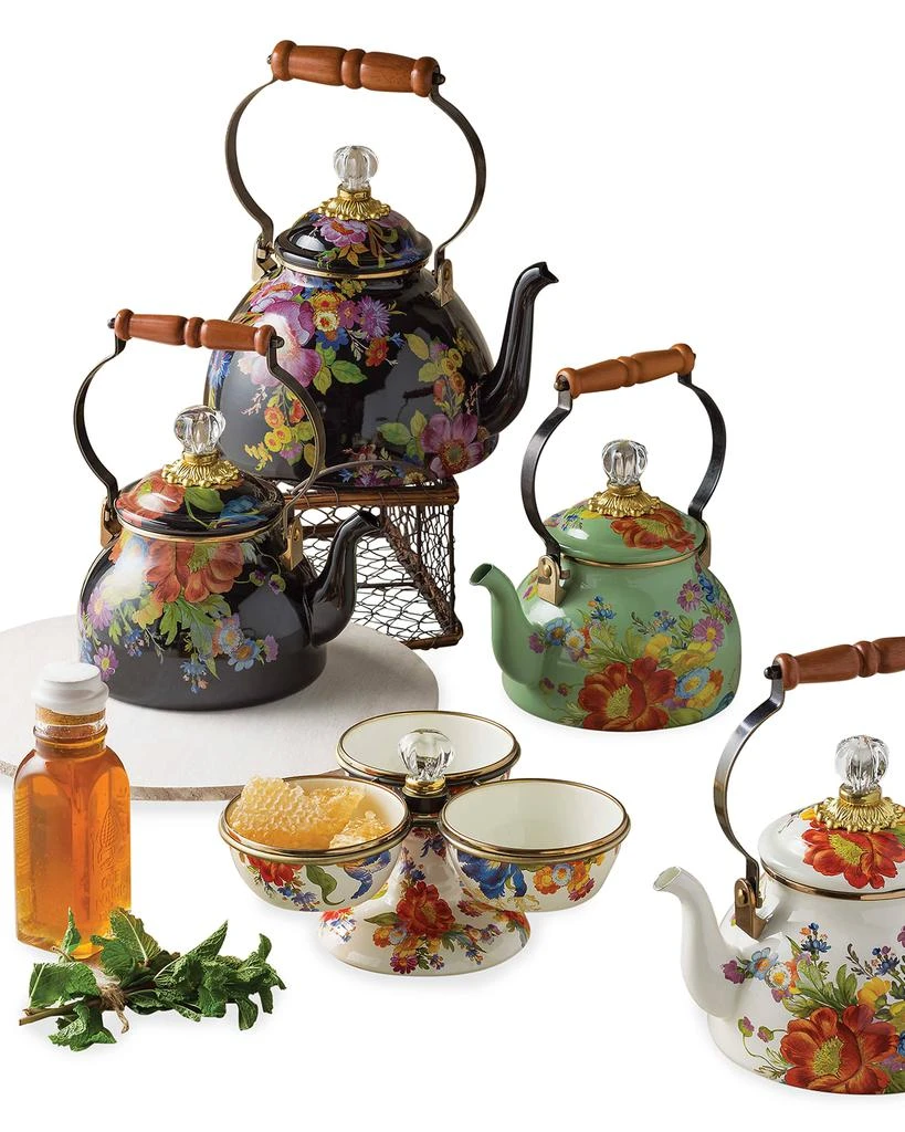 商品MacKenzie-Childs|Flower Market Black Two-Quart Tea Kettle,价格¥1165,第3张图片详细描述