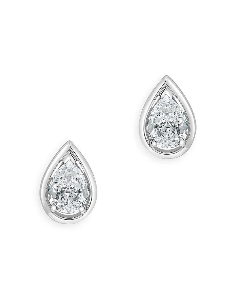 商品Bloomingdale's|Oval Shaped Diamond Stud Earrings in 14K White Gold, 0.56 ct. t.w. - 100% Exclusive,价格¥6179,第1张图片详细描述