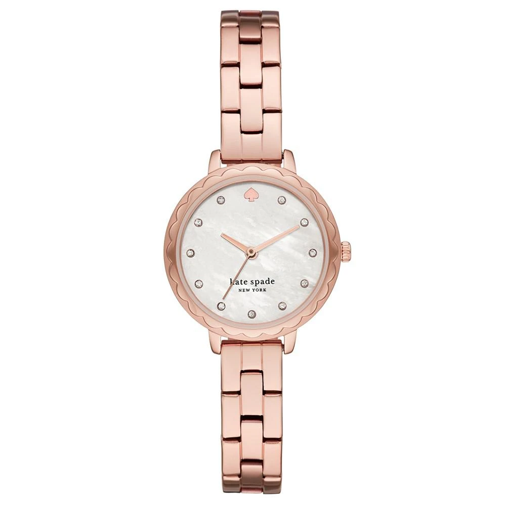 商品Kate Spade|Women's Morningside Mini Rose Gold-Tone Stainless Steel Bracelet Watch 28mm,价格¥745,第1张图片