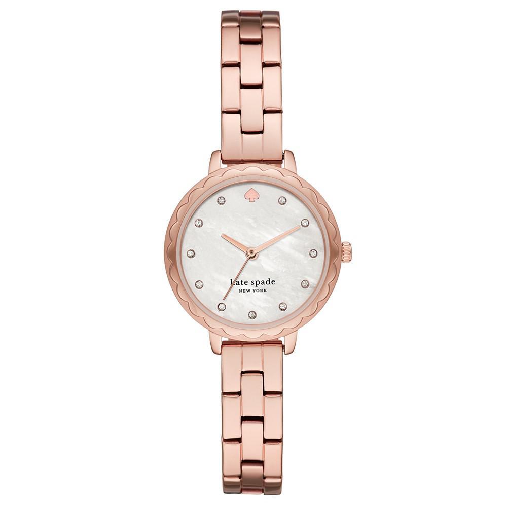 商品Kate Spade|Women's Morningside Mini Rose Gold-Tone Stainless Steel Bracelet Watch 28mm,价格¥1452,第1张图片