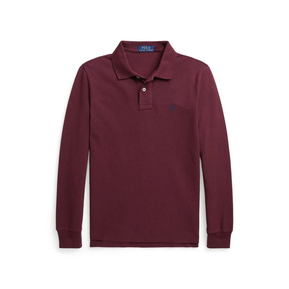 商品Ralph Lauren|Big Boys Cotton Mesh Long-Sleeve Polo Shirt,价格¥167,第1张图片