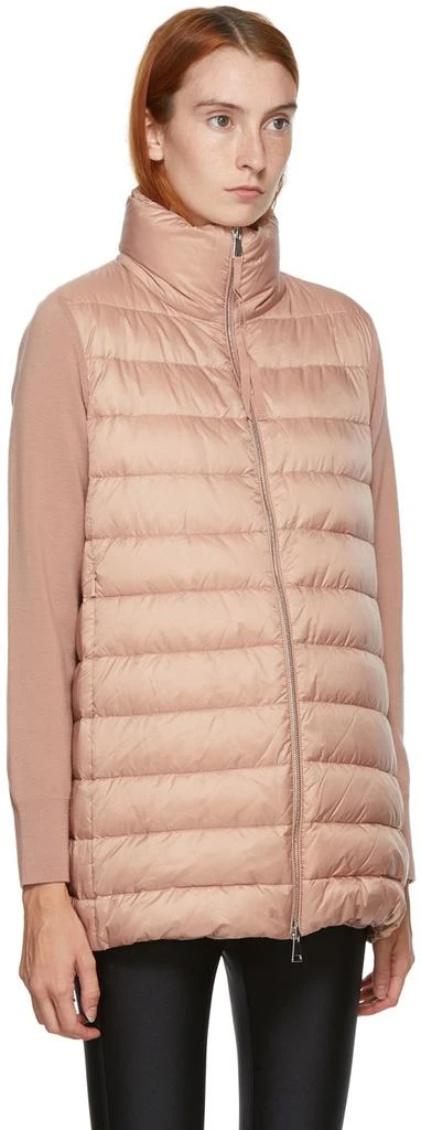 商品Moncler|Pink Down Padded Cardigan Jacket,价格¥8656,第2张图片详细描述