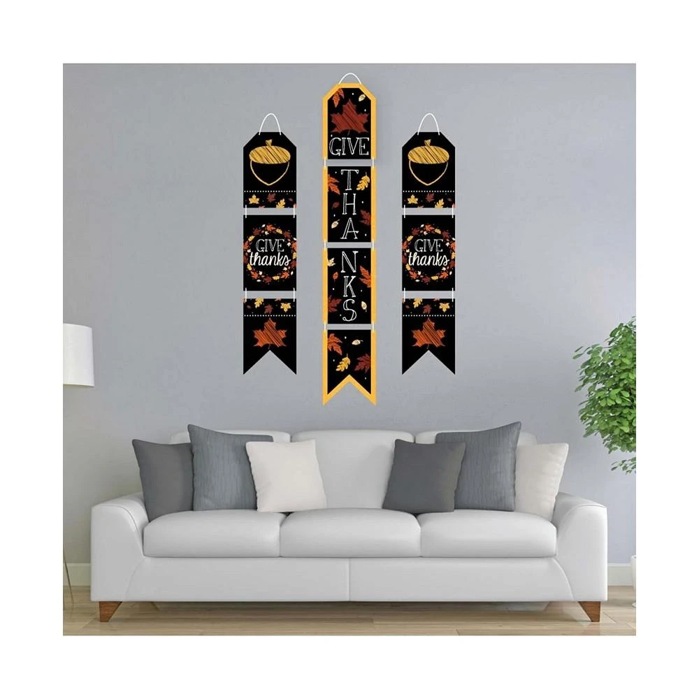 商品Big Dot of Happiness|Give Thanks - Hanging Vertical Paper Door Banners - Thanksgiving Party Wall Decoration Kit - Indoor Door Decor,价格¥157,第2张图片详细描述