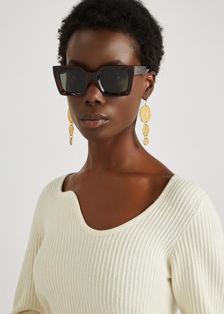 商品Celine|Tortoiseshell square-frame sunglasses,价格¥2987,第6张图片详细描述