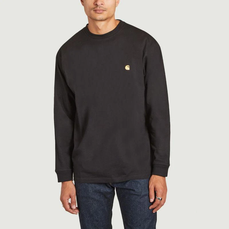 商品Carhartt|L/S Chase Cotton T-Shirt Black Gold CARHARTT WIP,价格¥302,第1张图片