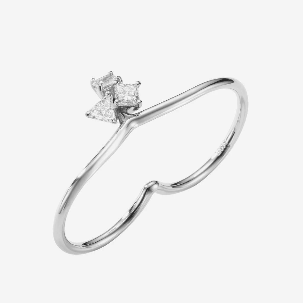 商品AME|Âme Trio 18K Yellow Gold, Lab-Grown Diamond 0.78ct. Tw. Double Finger Ring Sz. 7.25,价格¥10195,第1张图片
