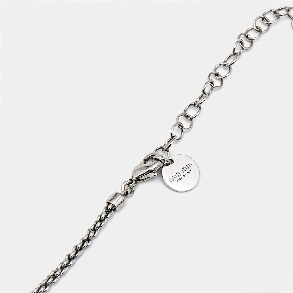 商品[二手商品] Miu Miu|Miu Miu Crystals Two Tone Pendant Necklace,价格¥2074,第5张图片详细描述