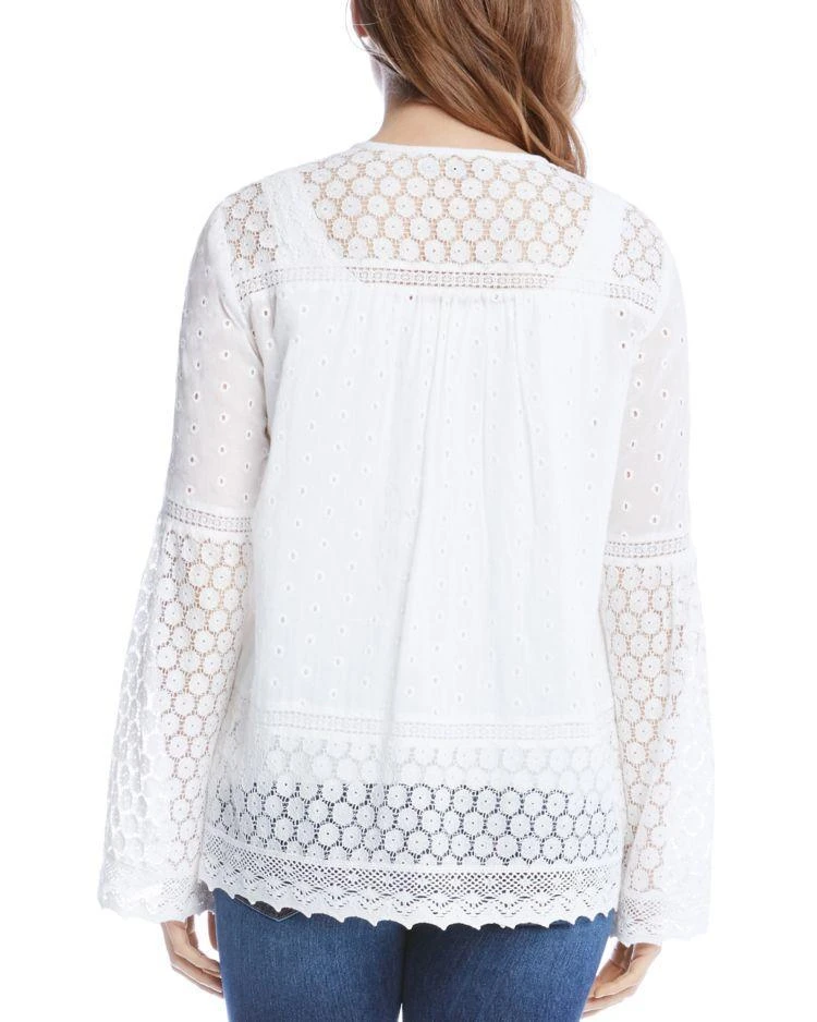 商品Karen Kane|Eyelet Lace V-Neck Top,价格¥556,第2张图片详细描述