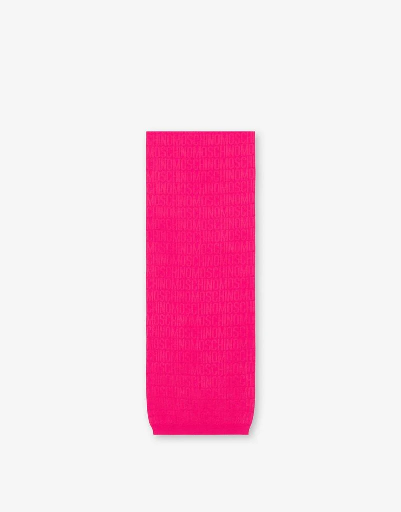 商品Moschino|Allover Logo Knit Scarf,价格¥2226,第1张图片