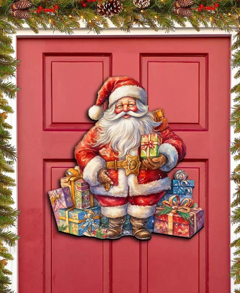 商品Designocracy|The Joy of Giving Christmas Wooden Door Decor Wall Decor G. DeBrekht,价格¥1095,第2张图片详细描述