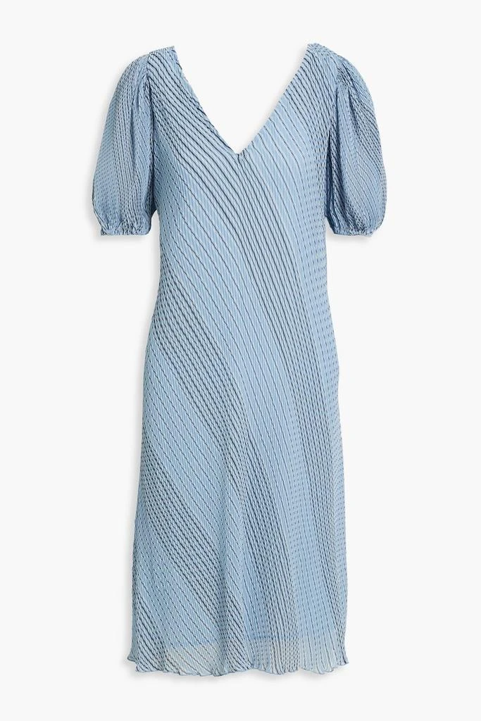 商品Ganni|Pleated striped chiffon dress,价格¥314,第1张图片