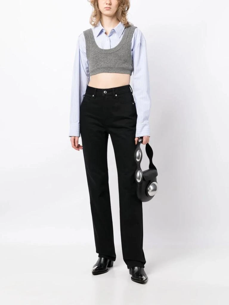 商品Alexander Wang|ALEXANDER WANG WOMEN FLY HIGH-RISE STACKED JEAN,价格¥1194,第3张图片详细描述