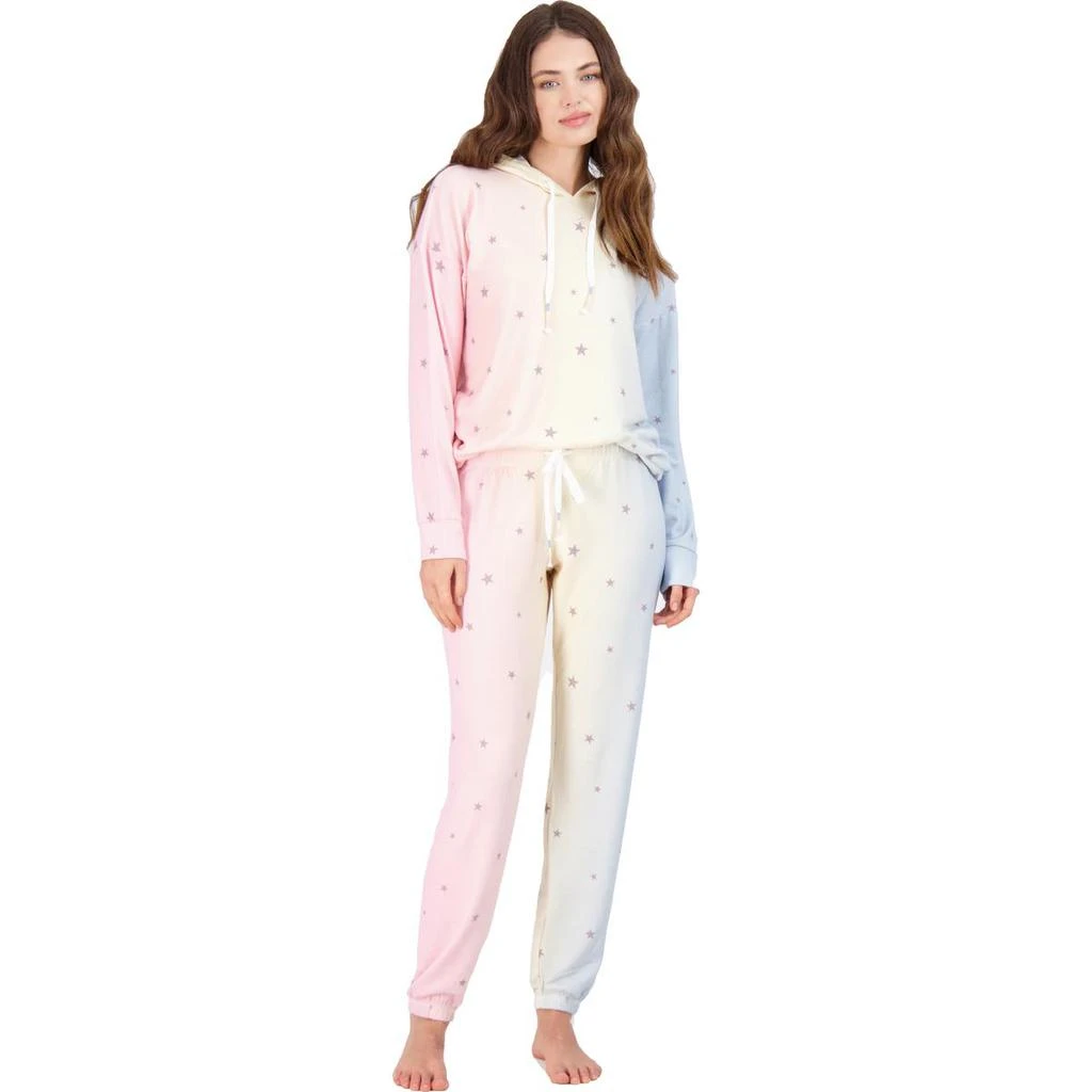 商品P.J. Salvage|PJ Salvage Women's 2 Piece Peachy Printed Hoodie and Joggers Loungewear Set,价格¥85,第1张图片