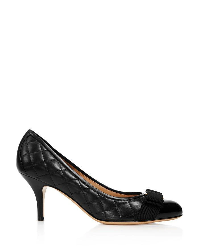 商品Salvatore Ferragamo|Women's Carla Quilted Leather Cap Toe Pumps,价格¥6722,第2张图片详细描述