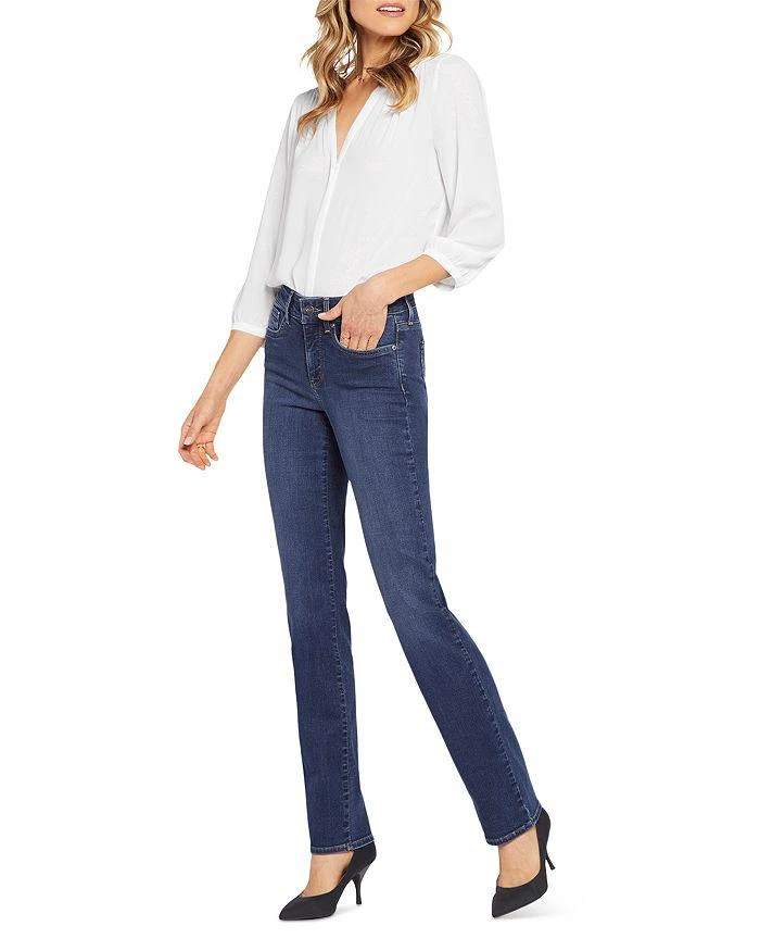 商品NYDJ|Petite Marilyn High Rise Straight Jeans in Crockett,价格¥266,第1张图片