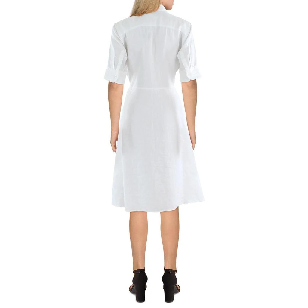 商品Ralph Lauren|Lauren Ralph Lauren Womens Linen Front Tie Shirtdress,价格¥529,第2张图片详细描述