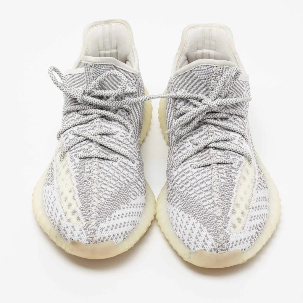 商品[二手商品] YEEZY|Yeezy x adidas Grey/White Knit Fabric 350 V2 Static Sneakers Size 45 1/3,价格¥3140,第3张图片详细描述